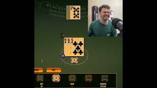 HITTING a Hard 20 in Blackjack… 🤦‍♂️ #shorts #blackjack #twitch #twitchfails