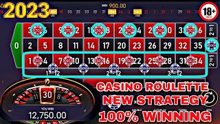 Casino Roulette New Strategy || 1st Time It’s Possible on Roulette History || 100% Winner 2023