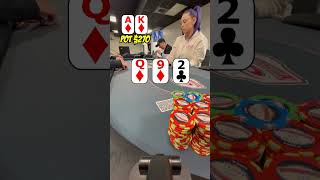 STACKING A POKER PRO!!!!! #poker #shorts #pokershorts