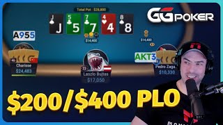 High Stakes PLO on GGPoker ($200/$400 + Antes)