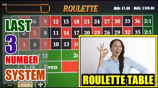 Last 3 Number System | ROULETTE TABLE