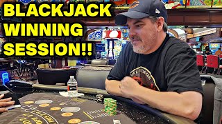 Winning Blackjack Session at the Casino w/ UP TO $200 BETS