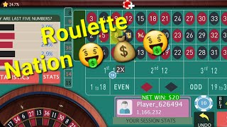 $20 Dollars Roulette strategy to win 100% profit Roulette Nation 🤑💰🤑 #casino #roulette #winning