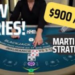 [DAY 1] $900/day MARTINGALE blackjack betting strategy