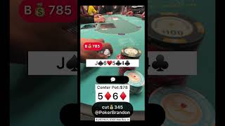 56 s – 2 pair – #pokerbrandon #poker #pokerstrategy  #pokerreels #pokertips #AA  #pokerHands #aces