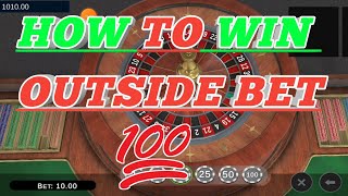 How To Win Outside Bet ?? || Roulette Strategy To Win || Roulette Tricks