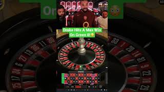 Drake Hits A Max Win On Green 0 Playing Roulette! #drake #roulette #maxwin #bigwin #casino