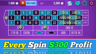 Every Spin $300 Profit 👌🌹 || Roulette Strategy To Win || Roulette