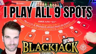 💥INCREDIBLE! BLACKJACK! (DREAM 21)⭐PLAYING $100 ON ALL 9 SPOTS!