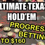 ULTIMATE TEXAS HOLD’EM in LAS VEGAS!! MY PROGRESSIVE BETTING WORKED!! 🔥💰