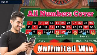All Numbers Cover 💯🌹 | UNLIMITED WIN TRICK  | Roulette Strategy To Win | Roulette Tricks