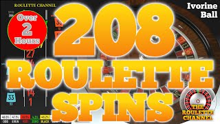 208 Roulette Wheel Spins – 2+ Hours of Spinning Pleasure – Both Directions – Black Scoreboard