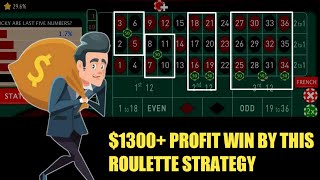 $1300+ Profit Win By This Roulette Strategy | Roulette Game | Roulete