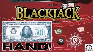 ⚫BLACKJACK💥I PLAY A $500 HAND ON A CRUISE SHIP!📢NEW VIDEO DAILY!