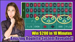 WIN $200 IN 10 MINUTES ♣ Amazing Roulette System Revealed! ♦