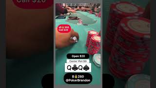 QQ b – 50% – #pokerbrandon #poker #pokerstrategy  #pokerreels #pokertips #AA  #bluff #aces #Kk