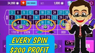 Every Spin $200 Profit 👌 || Roulette Strategy To Win || Roulette
