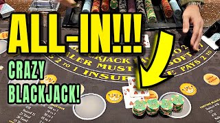Blackjack 😵‍💫 CrAzY All-IN Hand!!! Great Session!