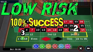 Low Risk 100% Success Strategy 💯👌 || Roulette Strategy To Win || Roulette Tricks