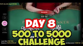 BACCARAT STRATEGY | DAY 8 – 500 to 5000 Challenge