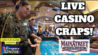 Live Casino Craps with Main Street Station Craps Dealer, “The Amazing Mishell!”