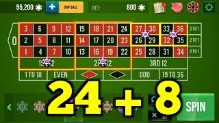 24+8 Roulette System 💯👌 || Roulette Strategy To Win || Roulette Tricks