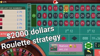 24 + 1 Roulette strategy to win $2000 dollars up