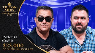 Triton Poker Series Cyprus 2023 – Event #1 $25,000 GG SUPER MILLIONS LIVE – Day 1