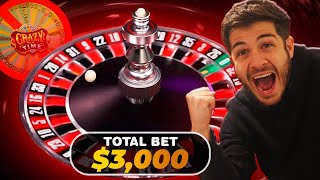 $3,000 Roulette Spins Because Crazy Time Fails!!!