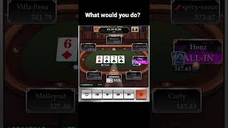 What would you do? #poker #onlinepoker #pokerstrategy #910o #aa #kk #ak