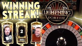 Lightning Roulette Winning Streak!