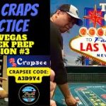 Live Craps! Vegas Strategy and Dice Tossing Practice: Session #3. Crapsee Code: A3D9Y4