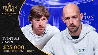Triton Poker Series Cyprus 2023 – Event #15 $25,000 Short Deck Ante-Only – Day 2