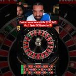 Drake Loses Incredible $777,000 On 1 Spin Of Roulette! #drake #roulette #casino #unlucky #maxwin