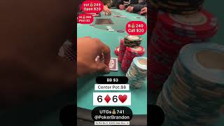 66 o – A10 o – #pokerbrandon #poker #pokerstrategy  #pokerreels #pokertips #AA  #pokerHands #aces