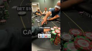 HUGE $1000 BET ON THE TURN WITH TOP PAIR!! CAN WE HOLD?! #shorts #poker