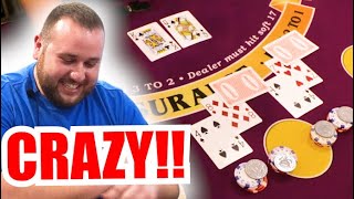 🔥INSANE PLAYS🔥 10 Minute Blackjack Challenge – WIN BIG or BUST #182