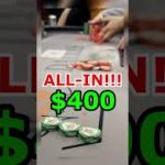 $400 BLUFF W/ OUR FAVORITE HAND! #shorts #poker
