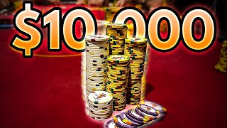 ALL IN 6 TIMES IN THE FIRST HOUR!? $10,000 POT
