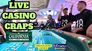 Live Casino Craps inside the California Hotel and Casino, Downtown Las Vegas. Crapsee Code: W6B5W7
