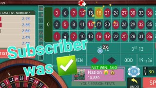 Subscriber was right Roulette Strategy 100%