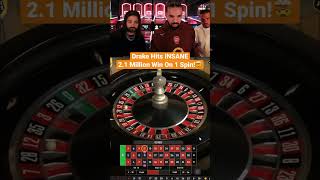 Drake Hits Insane 2.1 Million Win On 1 Spin Of Roulette! #drake #roulette #maxwin #casino #bigwin
