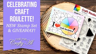 Celebrating Craft Roulette’s FIRST Stamp Set w/a GIVEAWAY! Masking & Ink Blending @CraftRoulette