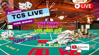 TCS LIVE CRAPS JUNE 5 Stats and BR good day mood so-so until end HIT SMALL #craps #crapslive