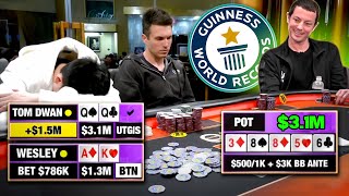 The BIGGEST POKER HAND in TV History! ($3.1M POT!)