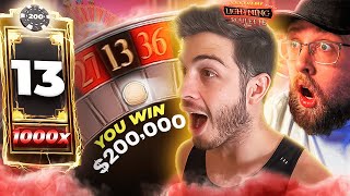 INSANE $200,000 WIN ON XXXTREME LIGHTNING ROULETTE WITH TACT!