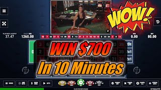 🔥 WIN $700 🔥 In 10 Minutes 👌 Best Roulette Strategy 👍