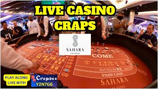 Live Casino Craps inside The Sahara Hotel and Casino in Las Vegas!