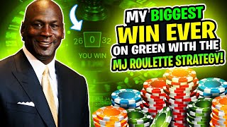 My Biggest Win Ever On Green With The MJ Roulette Strategy!