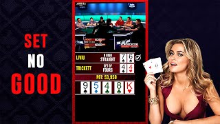 SICK | Texas Holdem Poker Hand – Flopped Set Gets Smashed | #shorts